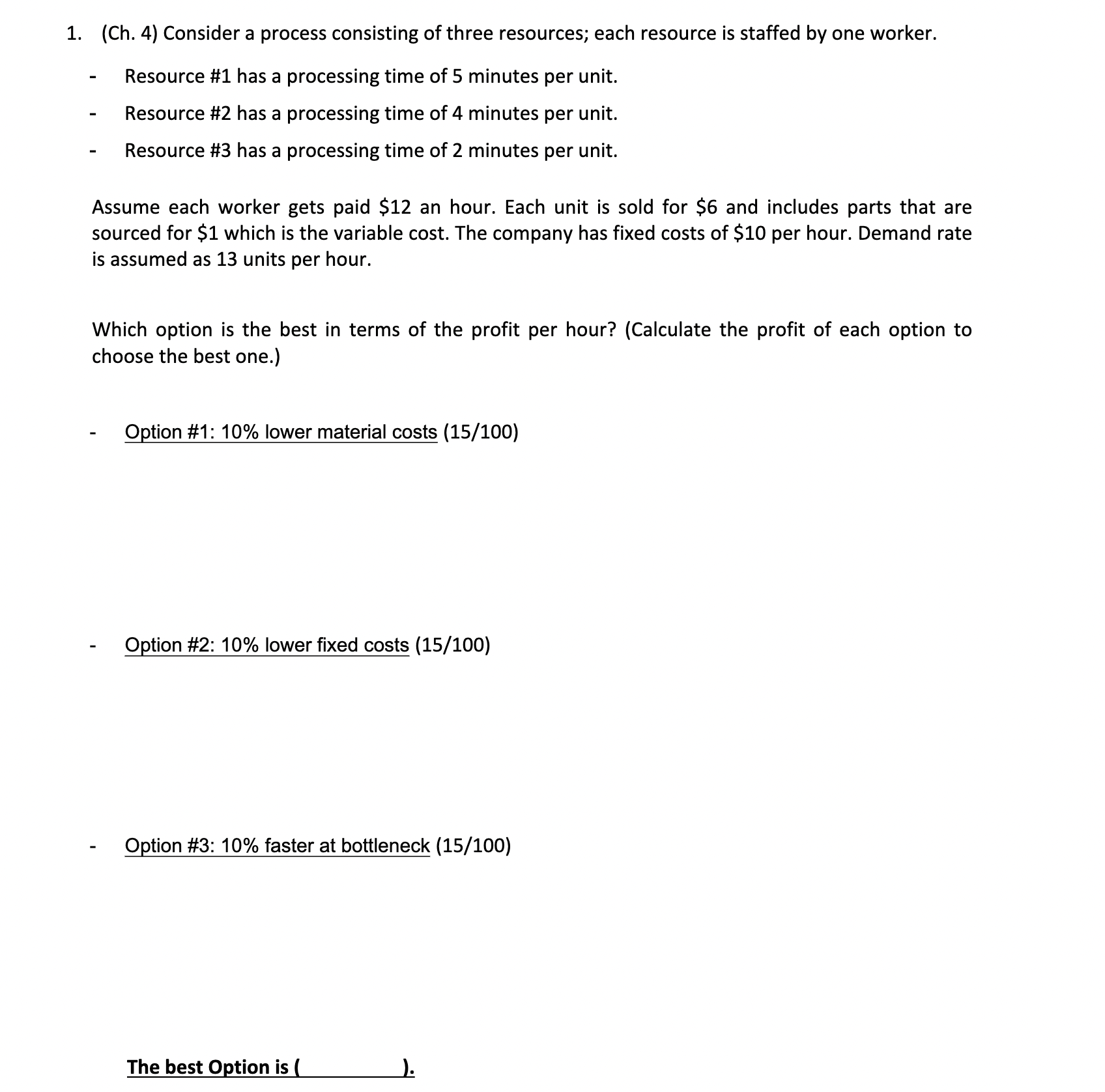 Solved 1. (Ch. 4) Consider a process consisting of three | Chegg.com