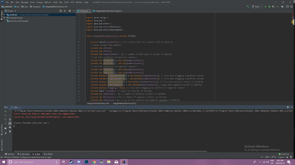 - 0 x DQ 7 - C Eie Edi www Navigate Coce Analyse Bufacter Build Run Toch VCS Window Belp untitled Un, com, carejestruntitech