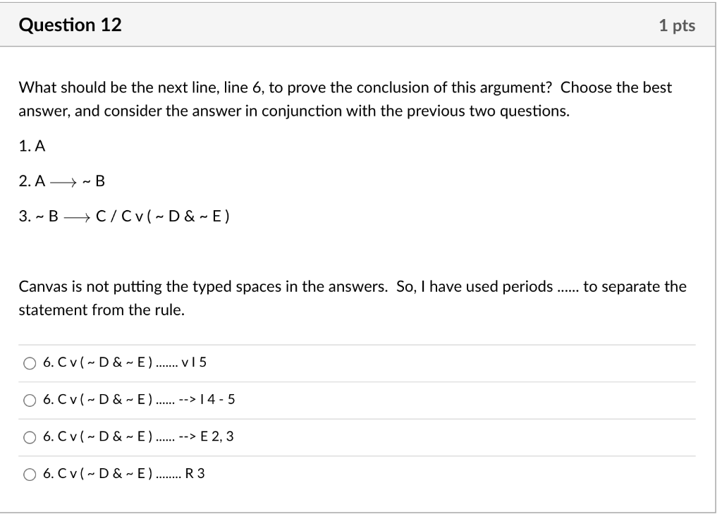 Solved Question 10 1 pts What should be the next line, line | Chegg.com