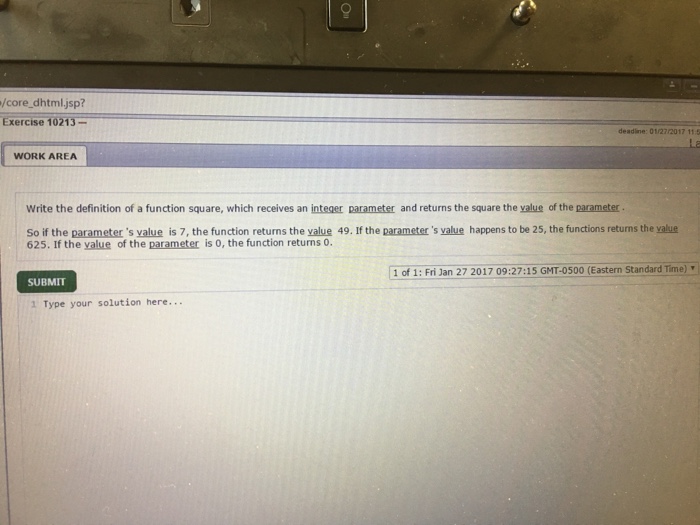 Solved Write the definition of a function square, which | Chegg.com