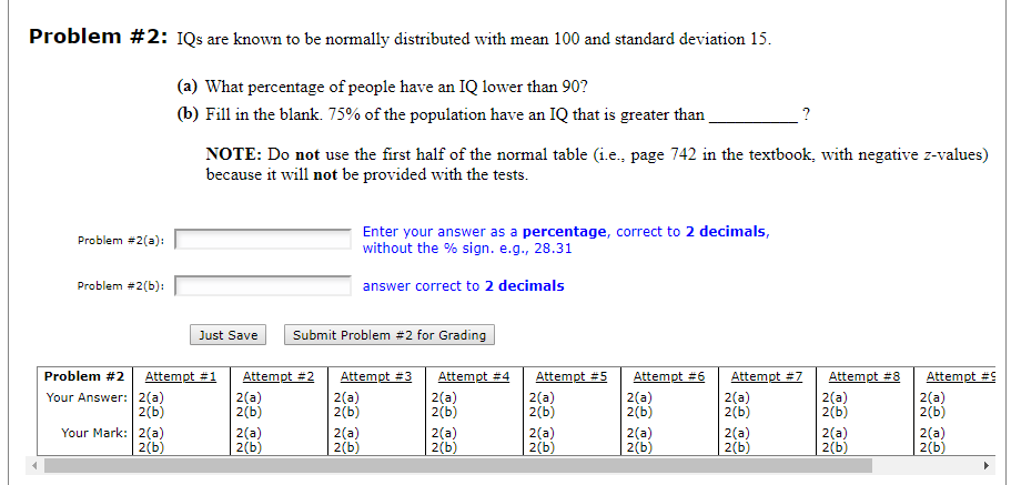 Solved Problem Iqs Are Known To Be Normally Distributed Chegg Com