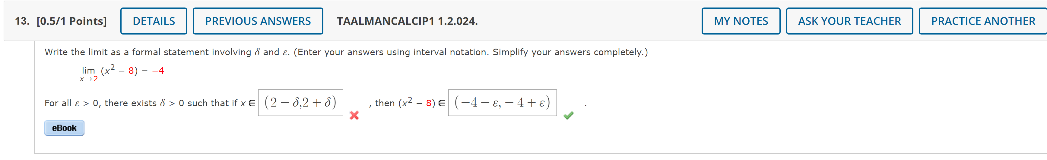Solved 13. [0.5/1 Points] DETAILS PREVIOUS ANSWERS | Chegg.com