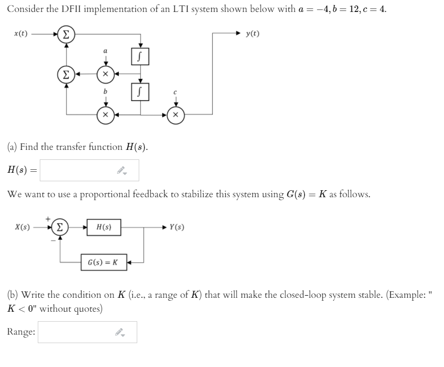 Solved Consider the DFII implementation of an LTI system | Chegg.com