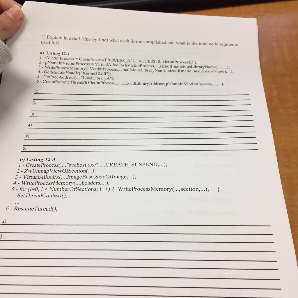 3) Explain in detail (line-by-line) what each line | Chegg.com