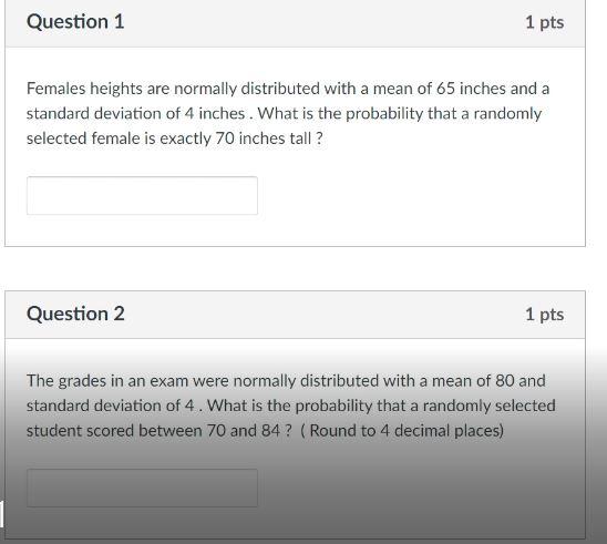 Solved Females heights are normally distributed with a mean | Chegg.com