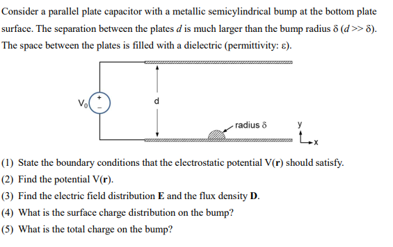 Solved Consider a parallel plate capacitor with a metallic | Chegg.com