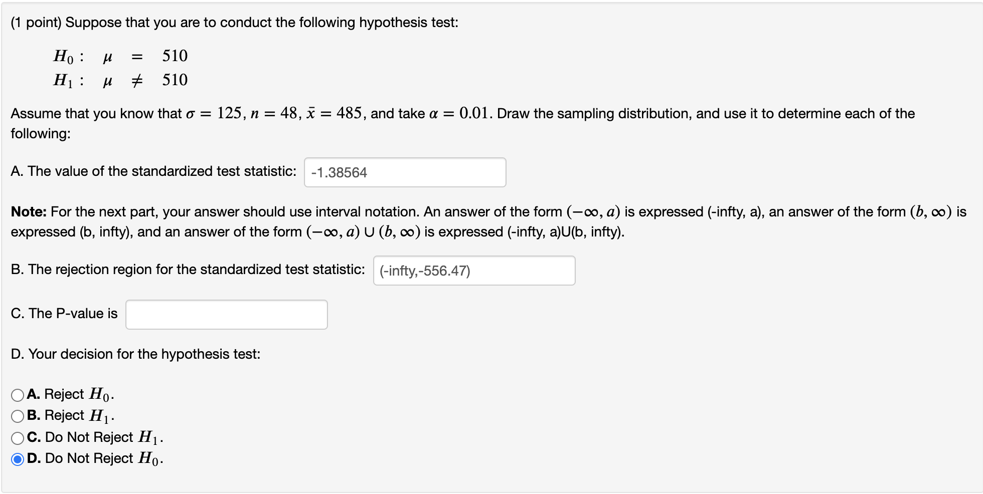 Solved (1 point) Suppose that you are to conduct the | Chegg.com