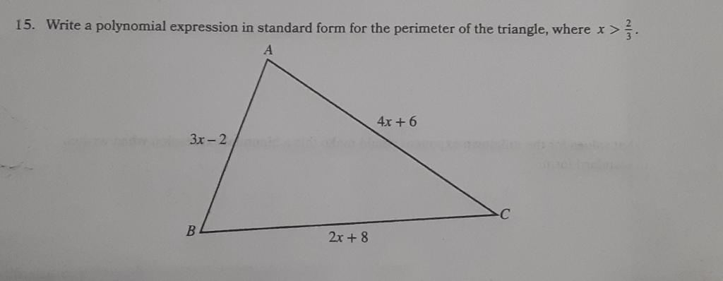 Solved 5. Write a polynomial expression in standard form for | Chegg.com