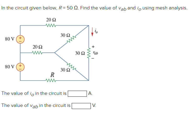 Solved In The Circuit Given Below, R=50Ω. Find The Value Of | Chegg.com