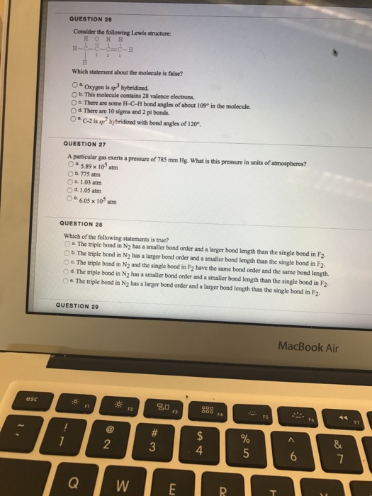 Solved Consider the following Lewis structure Which