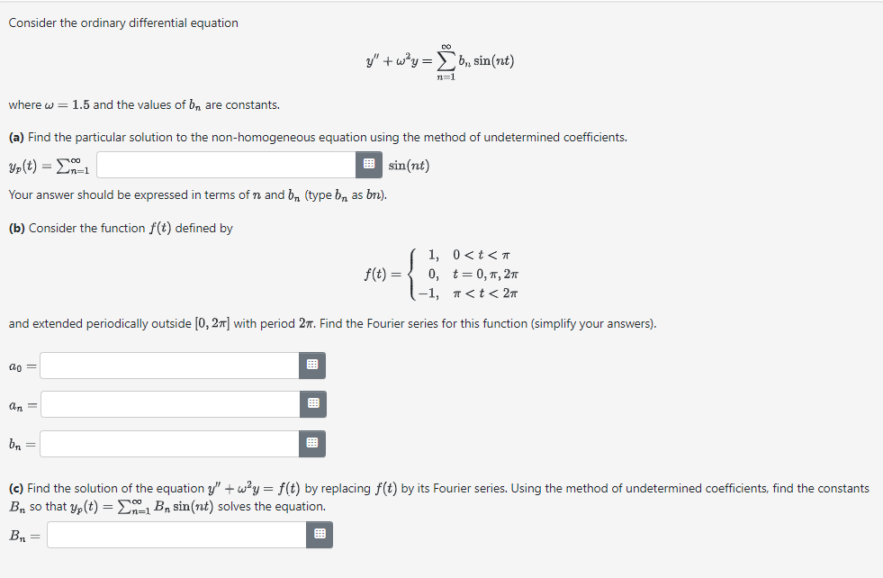 Solved Consider the ordinary differential equation | Chegg.com