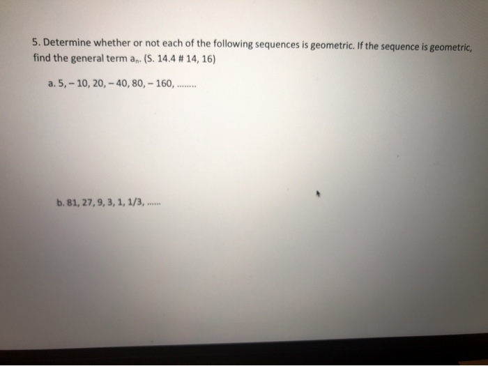 Solved 5. Determine whether or not each of the following | Chegg.com