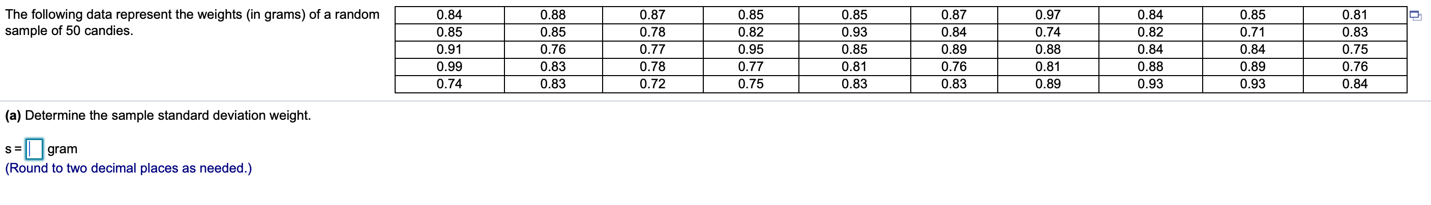 Solved The following data represent exam scores in a | Chegg.com
