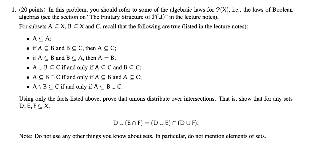 Solved I. (20 points) In this problem, you should refer to | Chegg.com