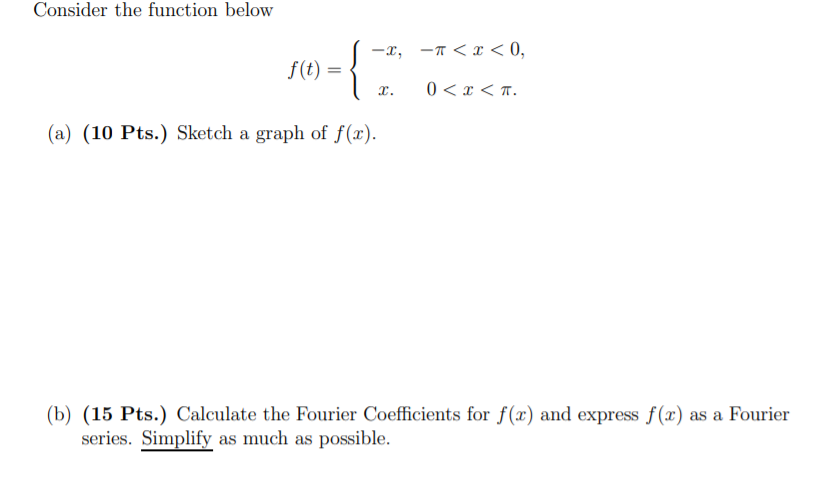 Solved Consider the function below -2,