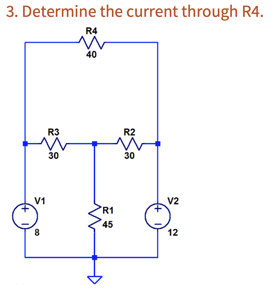 Solved Determine the current through R4. | Chegg.com