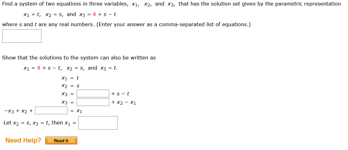 finding solutions for 3 equation systems with 2 variables