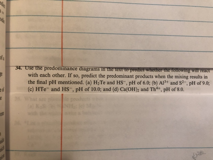 Solved 34. Use the predominance diagrams in the text to | Chegg.com