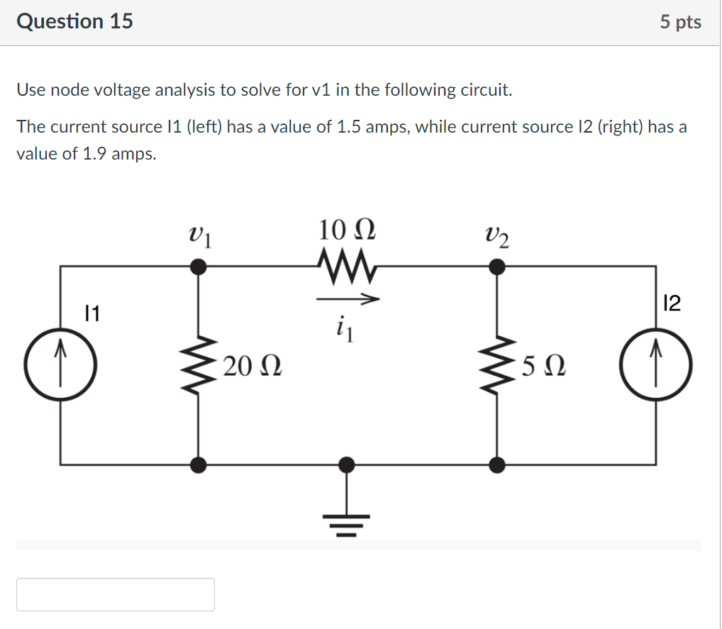 Solved Use Node Voltage Analysis To Solve For V1 In The | Chegg.com