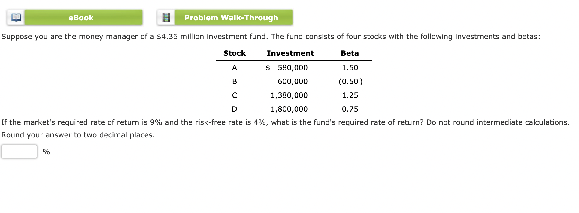 Solved eBook Problem Walk-Through Suppose you are the money | Chegg.com