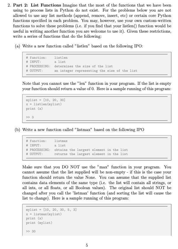Solved Written in the python 3 syntax. Please provide a step | Chegg.com