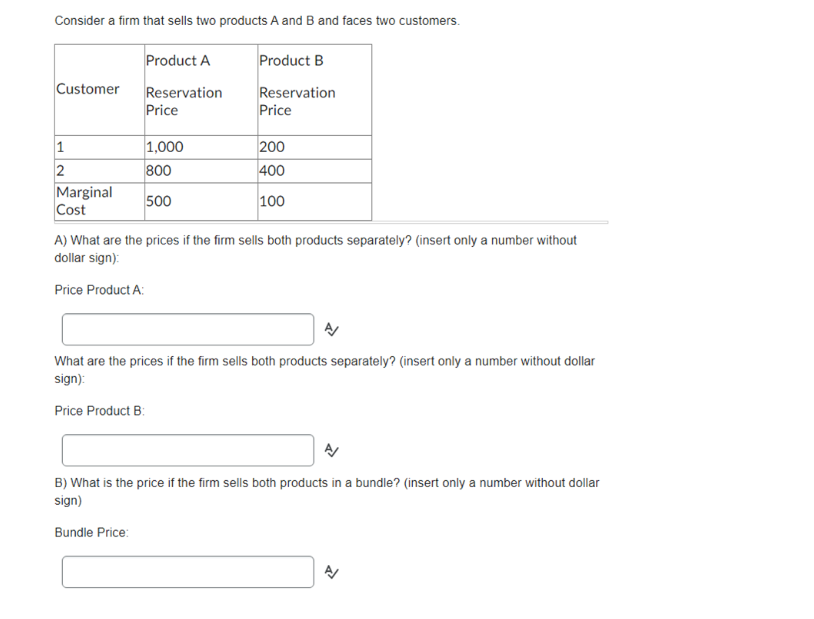 Solved Consider A Firm That Sells Two Products A And B And | Chegg.com