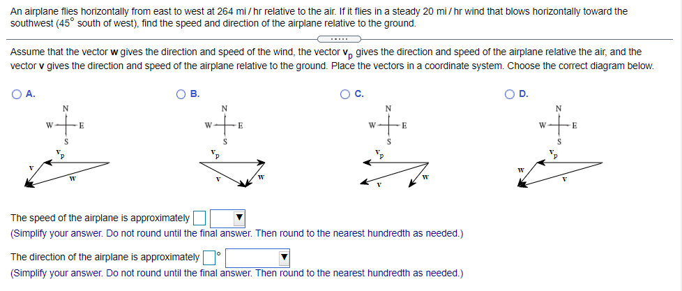 Solved An Airplane Flies Horizontally From East To West At | Chegg.com