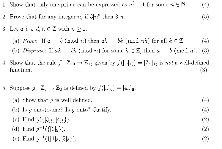 Solved 1 For Some N En 4 1 Show That Only One Prime Ca Chegg Com