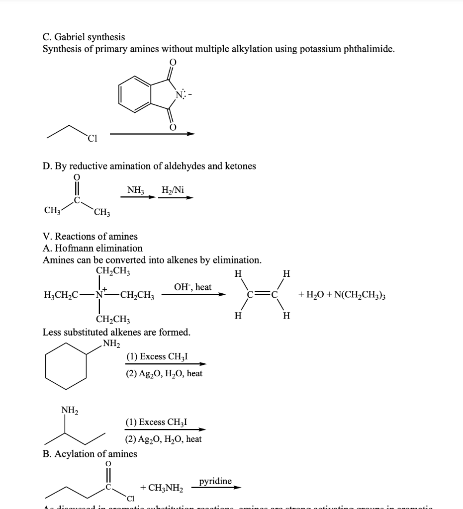 Solved C. Gabriel synthesis Synthesis of primary amines | Chegg.com