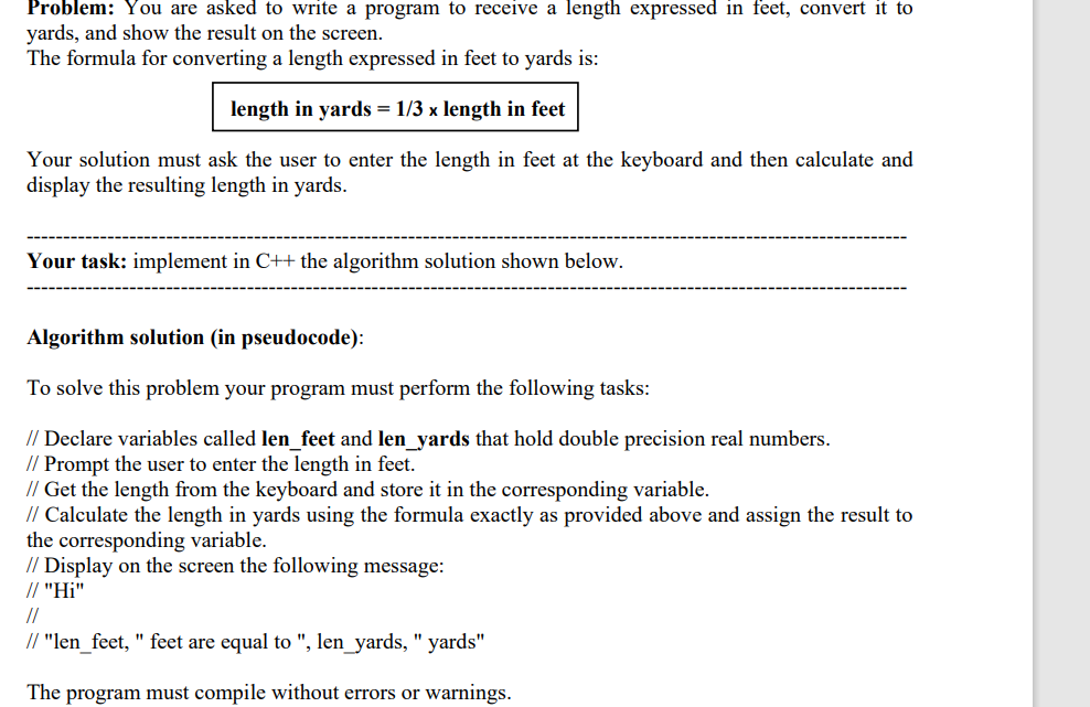 Solved Problem: You are asked to write a program to receive