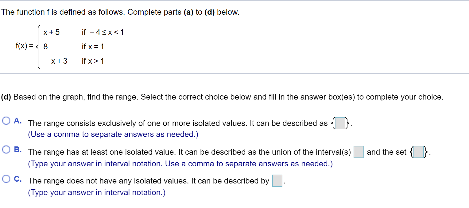 Solved The Function F Is Defined As Follows Complete Par Chegg Com