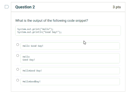 Solved Question 1 3 pts Which of the following are Java | Chegg.com