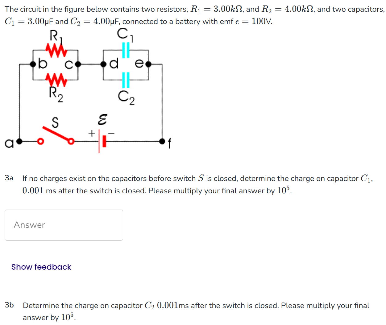 Solved The circuit in ﻿the figure below contains two | Chegg.com