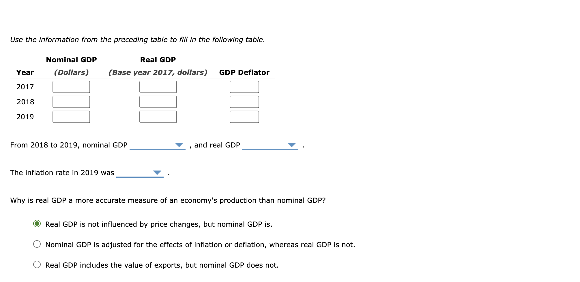 Solved 5. Real Versus Nominal GDP Consider A Simple Economy | Chegg.com