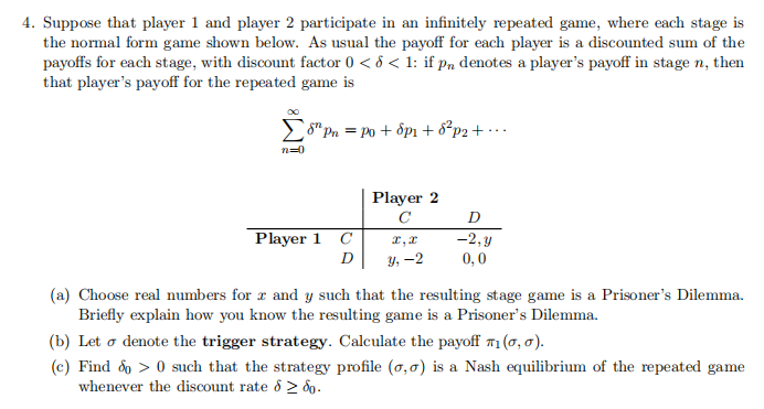 4. Suppose that player 1 and player 2 participate in | Chegg.com