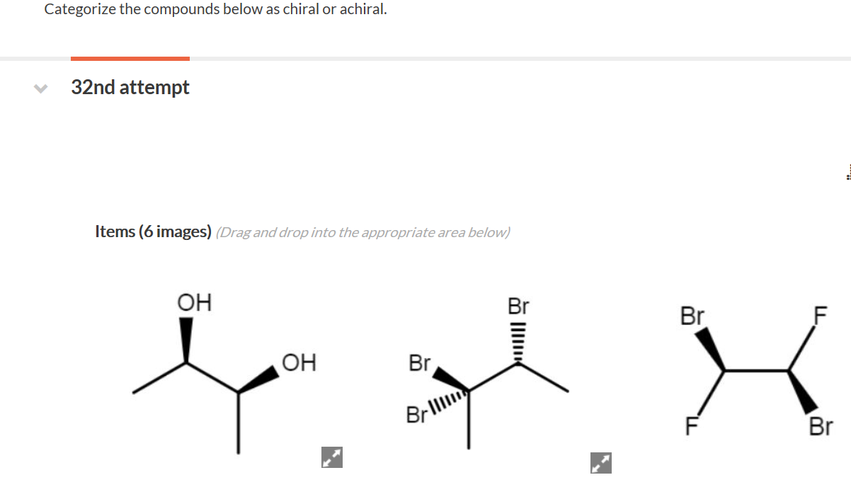 Solved Chiral Compounds Achiral Compounds FIT Categorize | Chegg.com