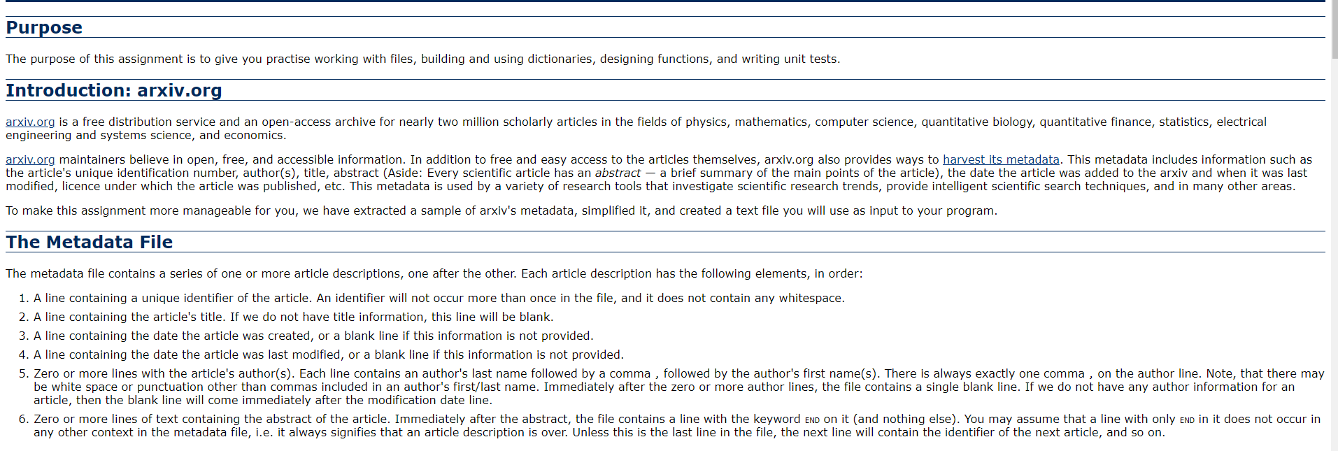 Solved Purpose The purpose of this assignment is to give you | Chegg.com