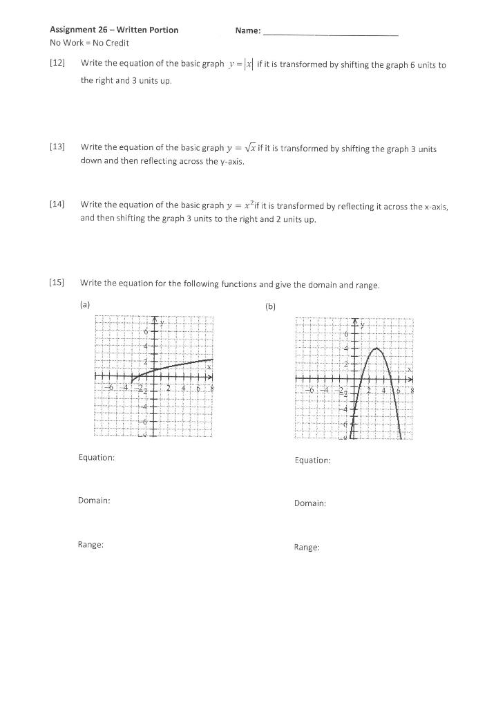 Solved Use transformations to graph each function and then | Chegg.com