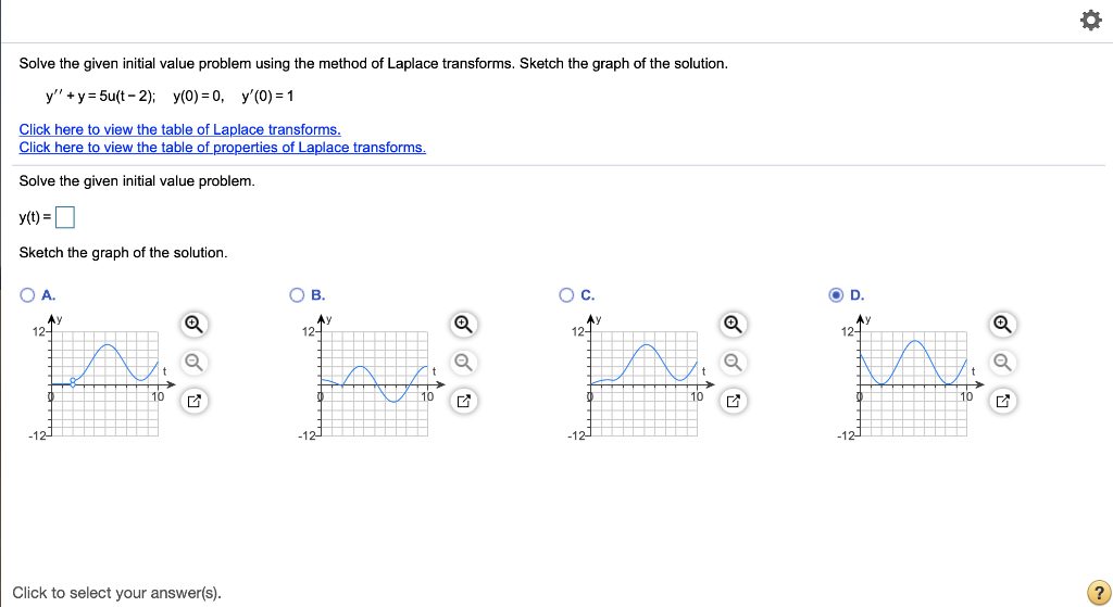 Solved Solve the given initial value problem using the | Chegg.com