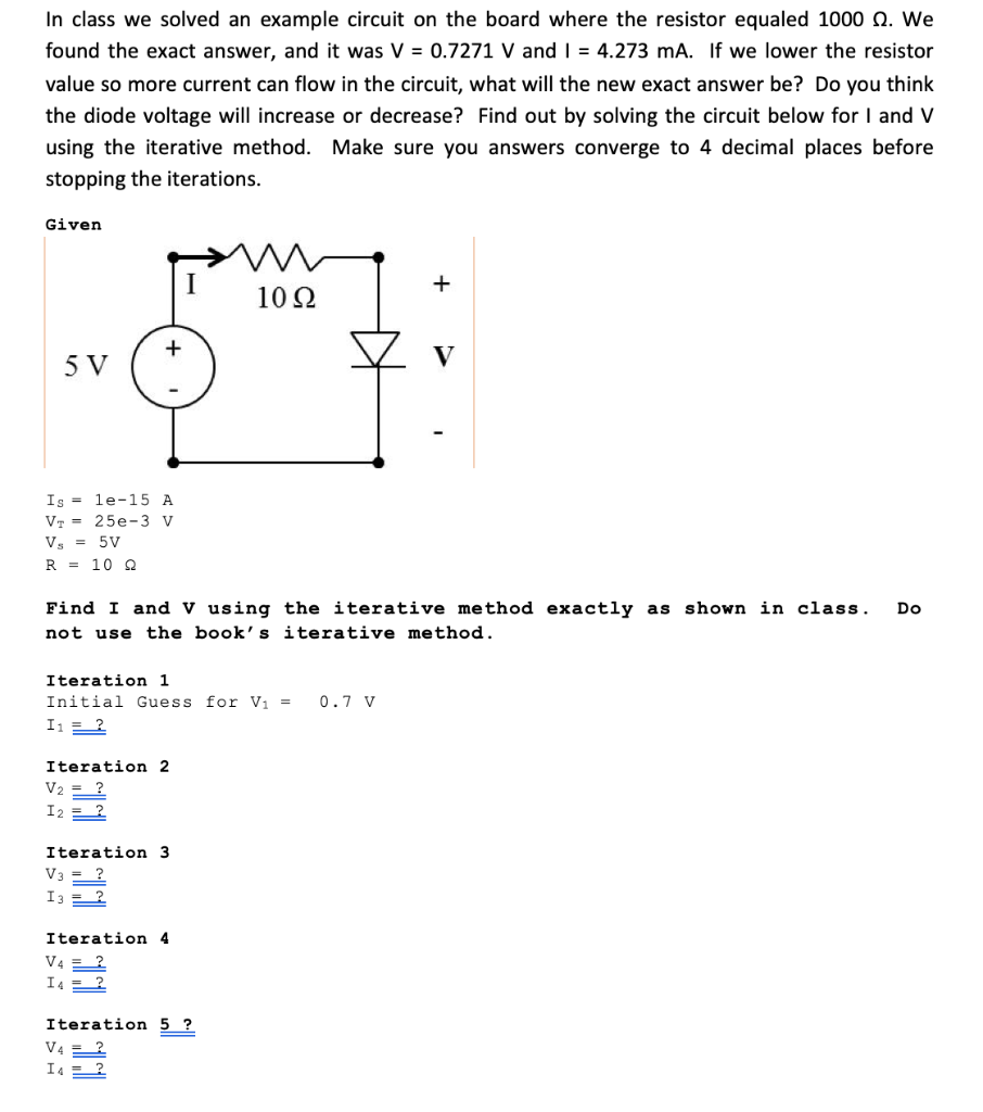 Solved In class we solved an example circuit on the board | Chegg.com