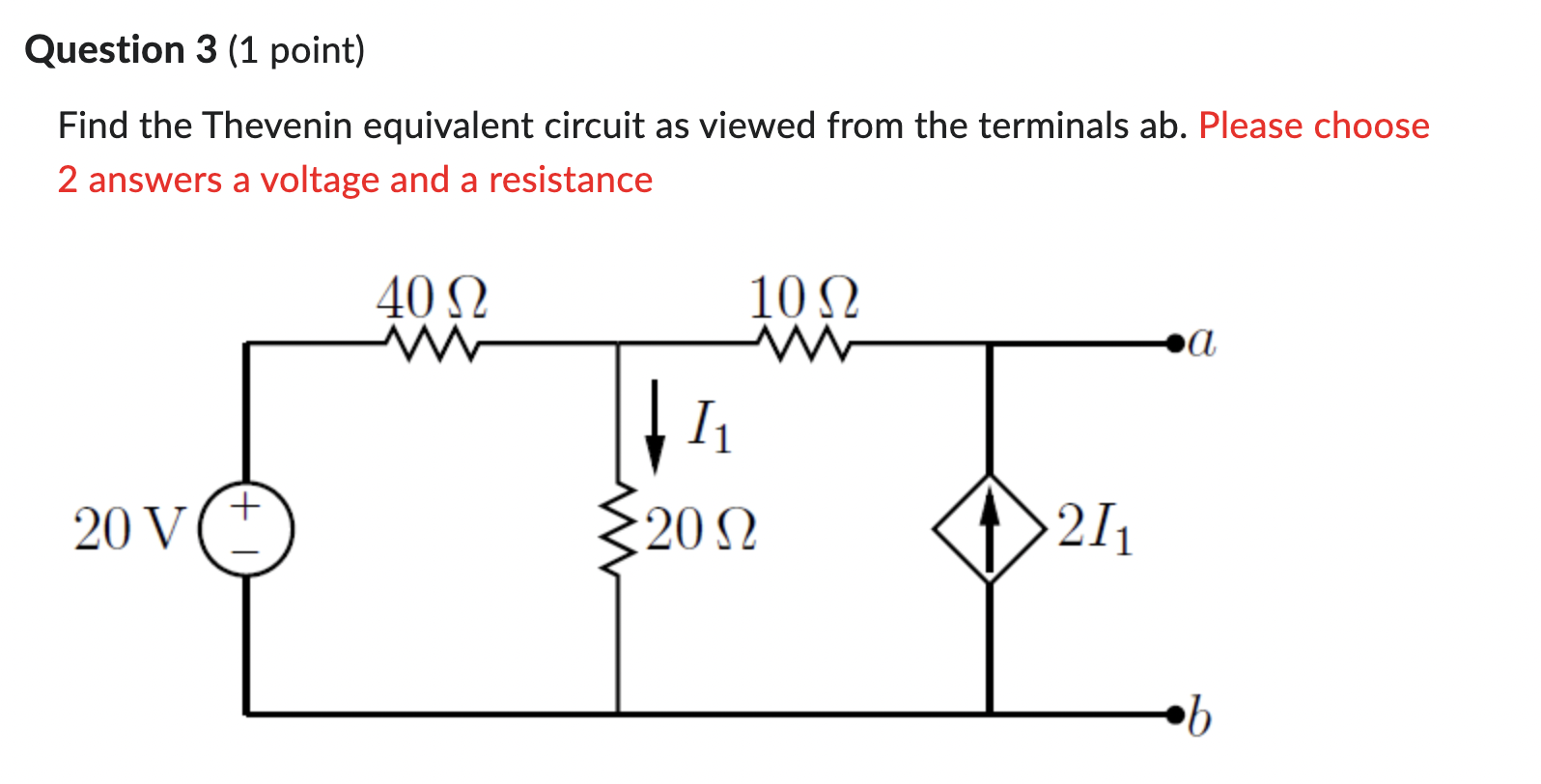 Solved Find The Thevenin Equivalent Circuit As Viewed From | Chegg.com