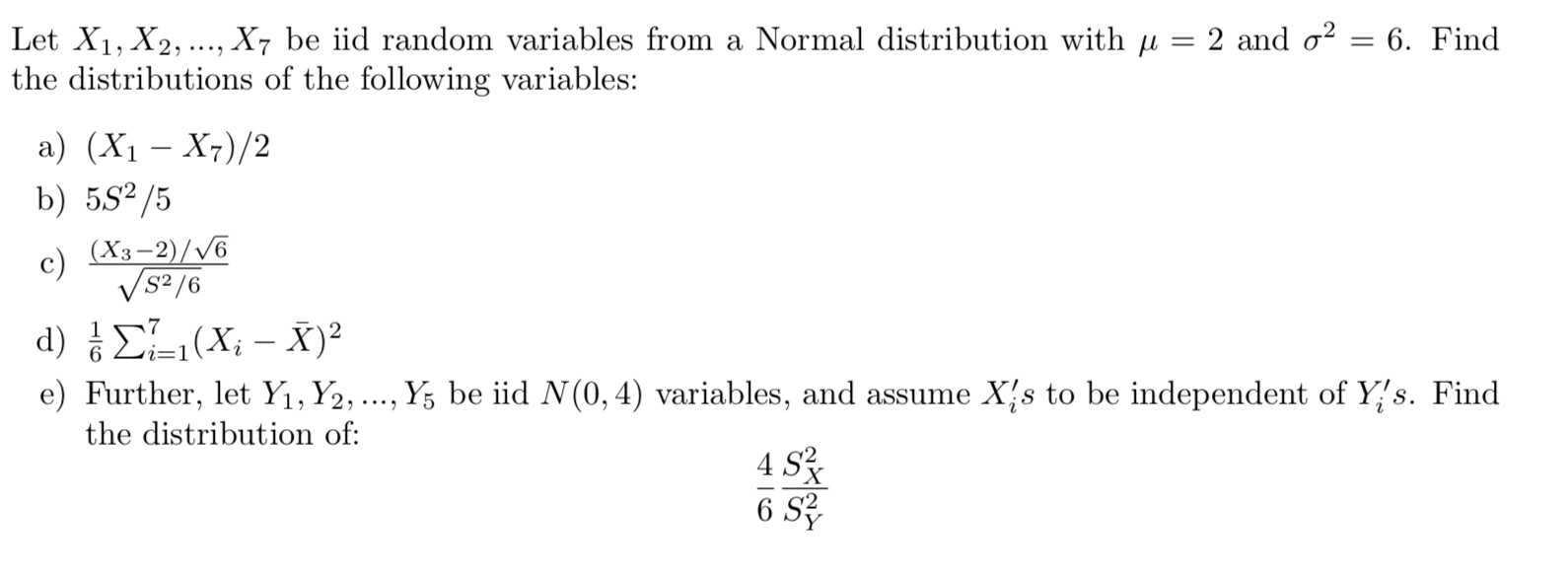 Solved Let X1 X2 X Be Iid Random Variables From A 5628