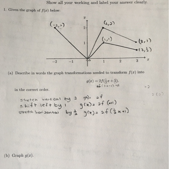 Solved Show all your working and label your answer clearly. | Chegg.com