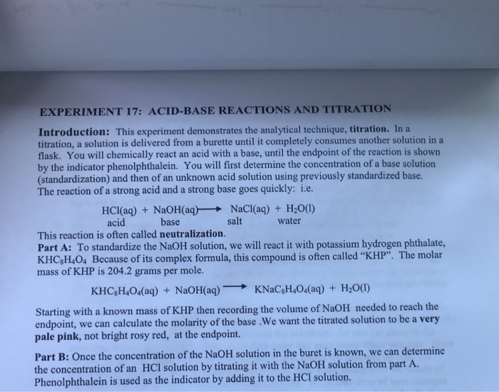 Solved How do I find out what the moles of NaOH, moles of | Chegg.com