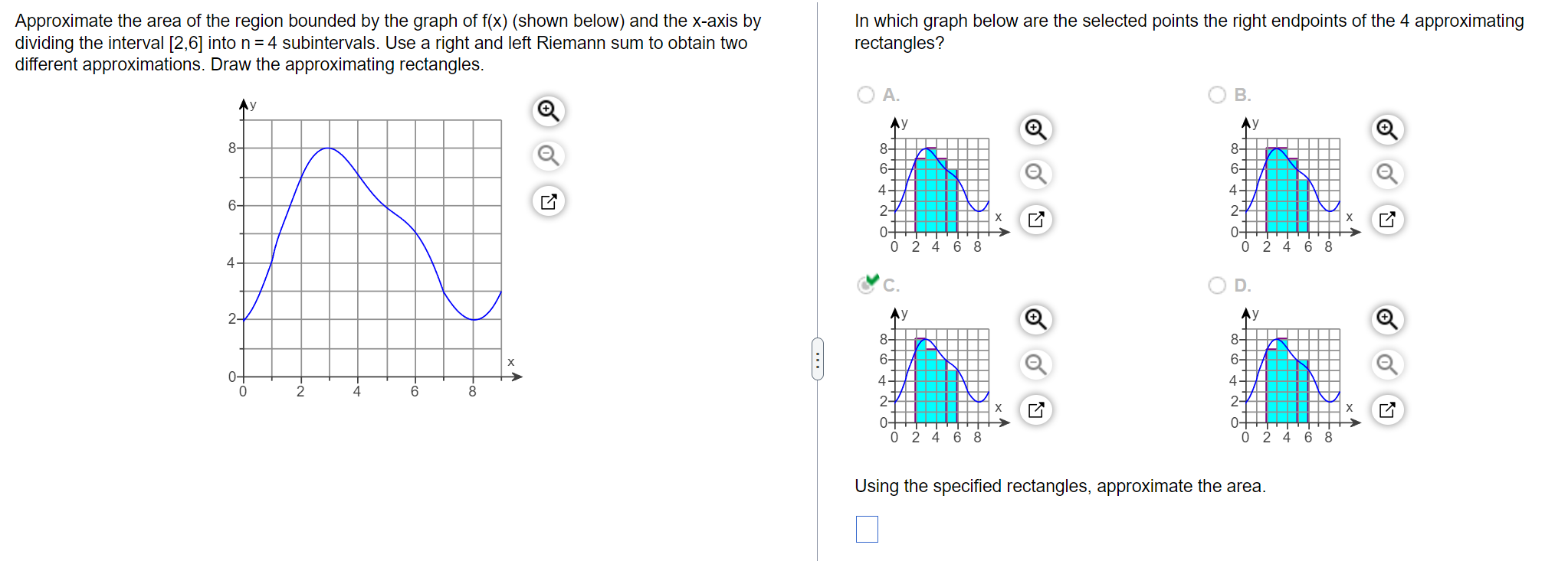 Solved Approximate the area of the region bounded by the | Chegg.com