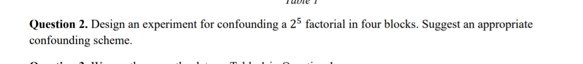 factorial experiment confounding