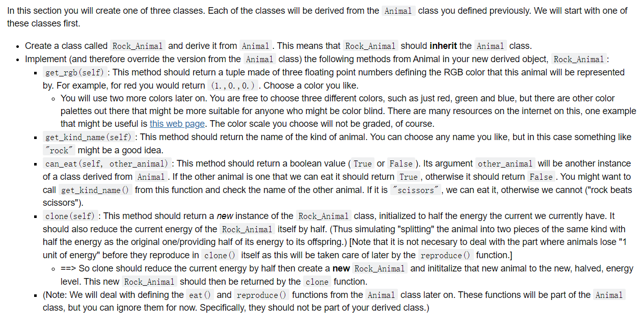 Solved class Animal: def __init__(self, | Chegg.com