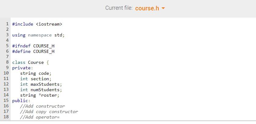 Solved In this exercise, you will have to complete the class | Chegg.com