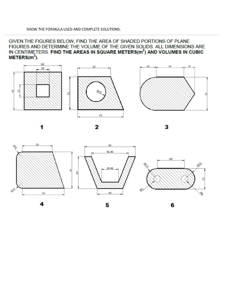 SHOW THE FORMULA USED AND COMPLETE SOLUTIONS. GIVEN | Chegg.com