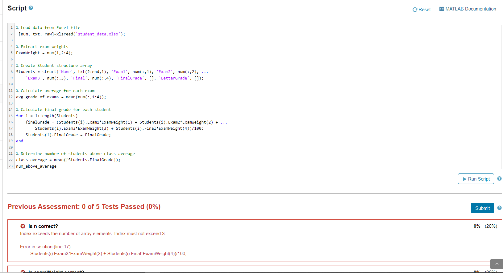 Solved Write a MATLAB program that will: 2. Create an | Chegg.com